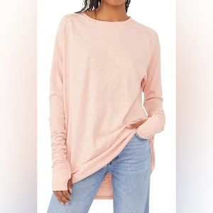 We The Free Arden Extra Long Cotton Top -
Roseblush